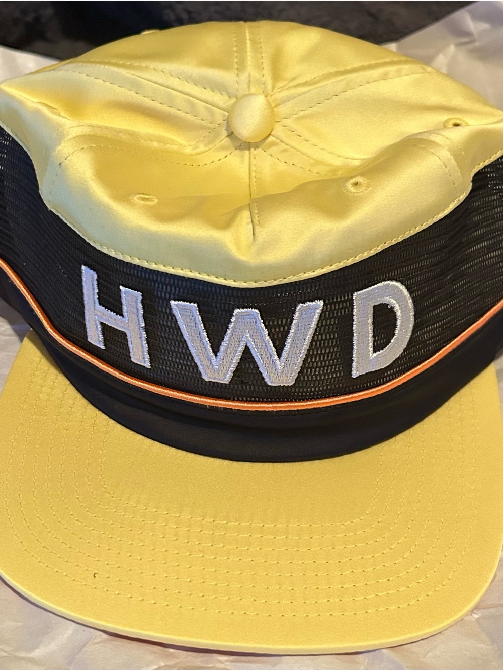 Yellow and Black HWD Embroidered Cap - Men's Hat